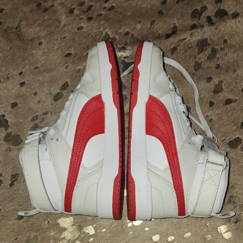 Puma Kids High-Top Sneakers - White and Red - Picture 5 of 9